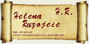 Helena Ružojčić vizit kartica